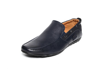 Office leathers man shoes isolated on white