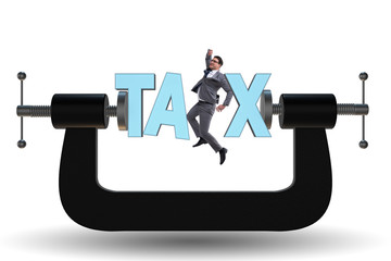 Business concept of tax payments burden