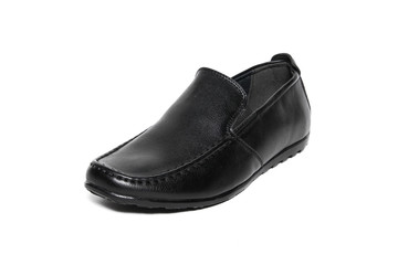 Office leathers man shoes isolated on white