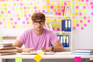 Student preparing for exams with many conflicting priorities 