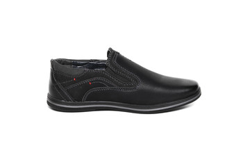 Office leathers man shoes isolated on white