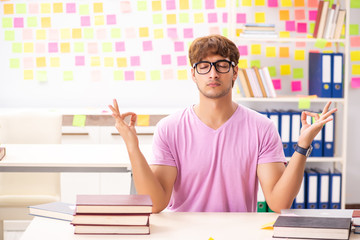 Student preparing for exams with many conflicting priorities 