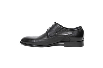 Office leathers man shoes isolated on white