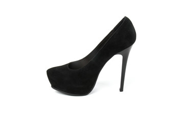 Women's toe and platform shoes isolated on white background