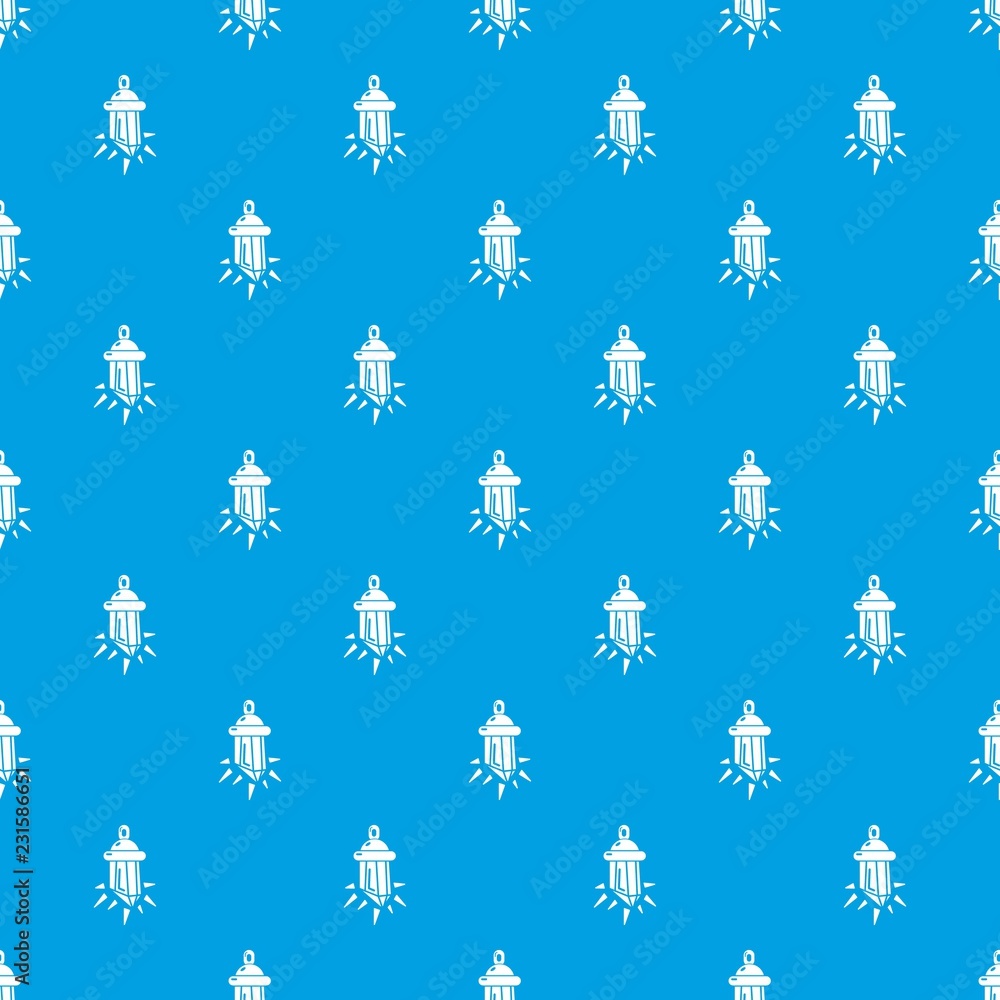 Poster diamond amulet pattern vector seamless blue repeat for any use