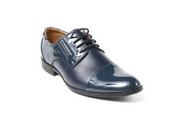 Office leathers man shoes isolated on white