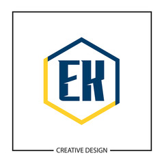 Fototapeta premium Initial Letter EK Logo Template Design Vector Illustration