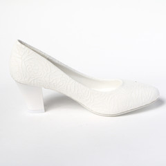 Women's shoes leather isolated on white background