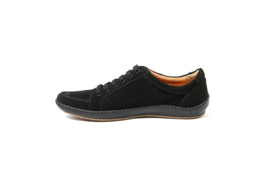 Office leathers man shoes isolated on white