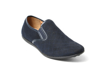 Office leathers man shoes isolated on white