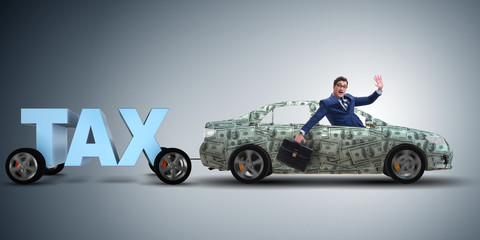 Business concept of tax payments burden