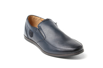 Office leathers man shoes isolated on white