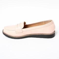 Women's shoes leather isolated on white background