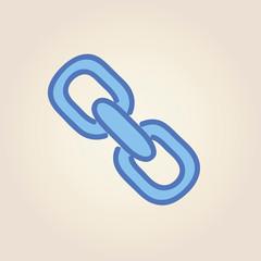 Link icon. Hyperlink chain symbol. Vector illustration on white background.