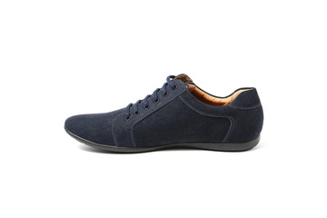 Office leathers man shoes isolated on white