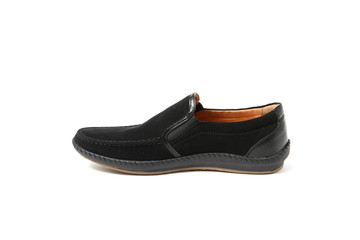 Office leathers man shoes isolated on white