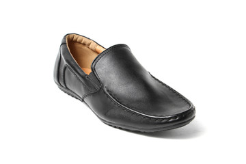 Office leathers man shoes isolated on white