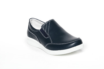 Women's shoes leather isolated on white background