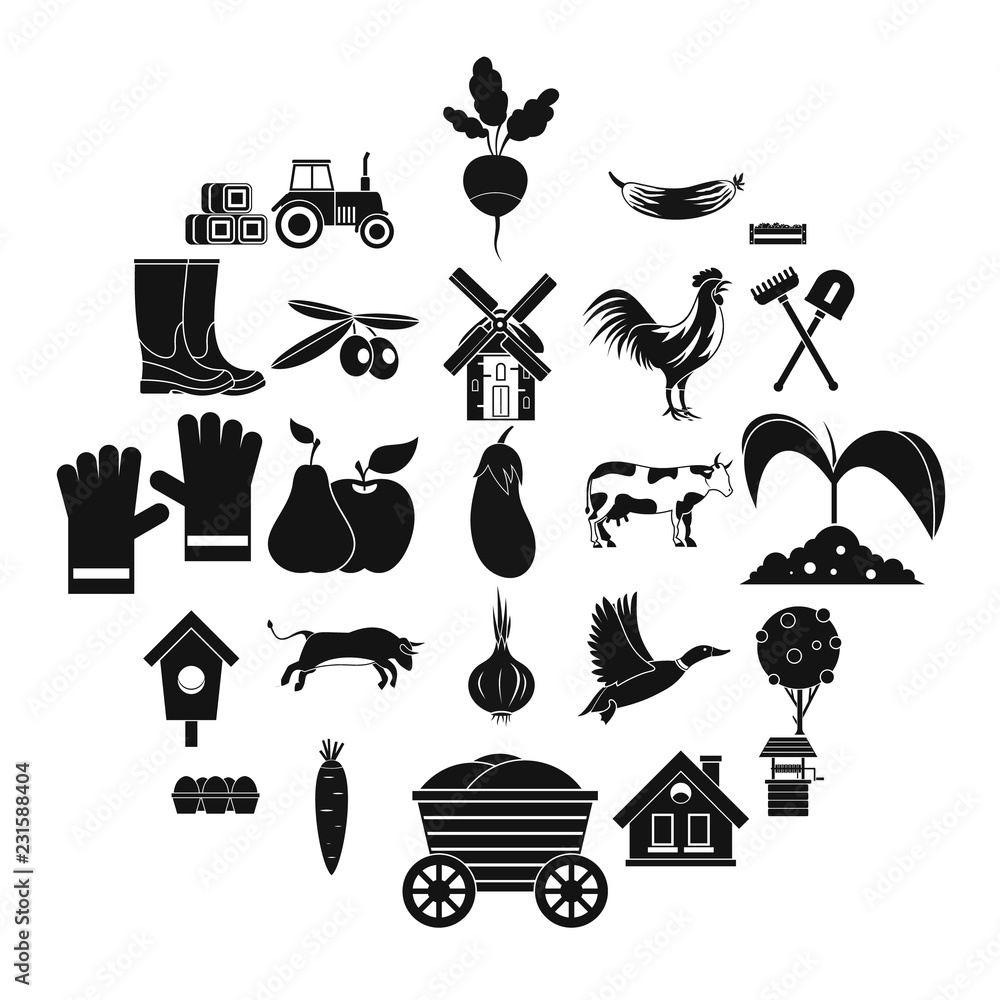 Poster pantry icons set. simple set of 25 pantry vector icons for web isolated on white background