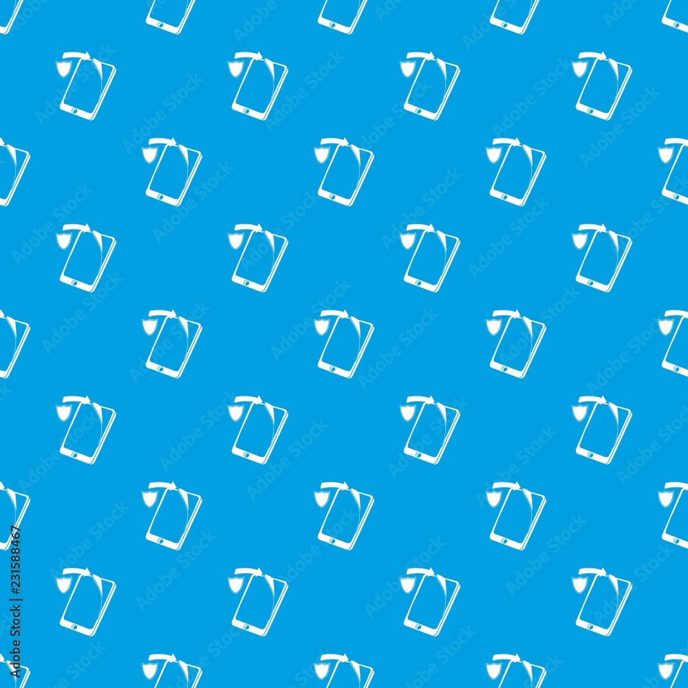 Poster protection replacement screen smartphone pattern vector seamless blue repeat for any use