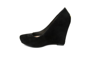 Women's toe and platform shoes isolated on white background