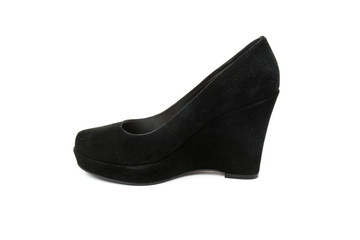 Women's toe and platform shoes isolated on white background