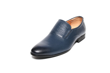 Office leathers man shoes isolated on white