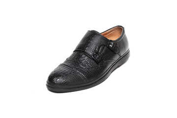 Office leathers man shoes isolated on white