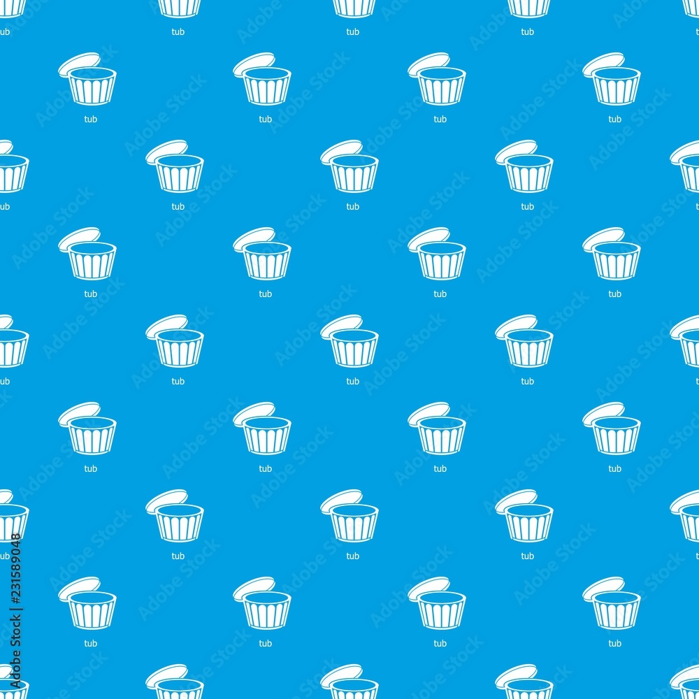 Poster tub pattern vector seamless blue repeat for any use