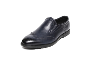 Office leathers man shoes isolated on white
