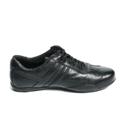 Office leathers man shoes isolated on white