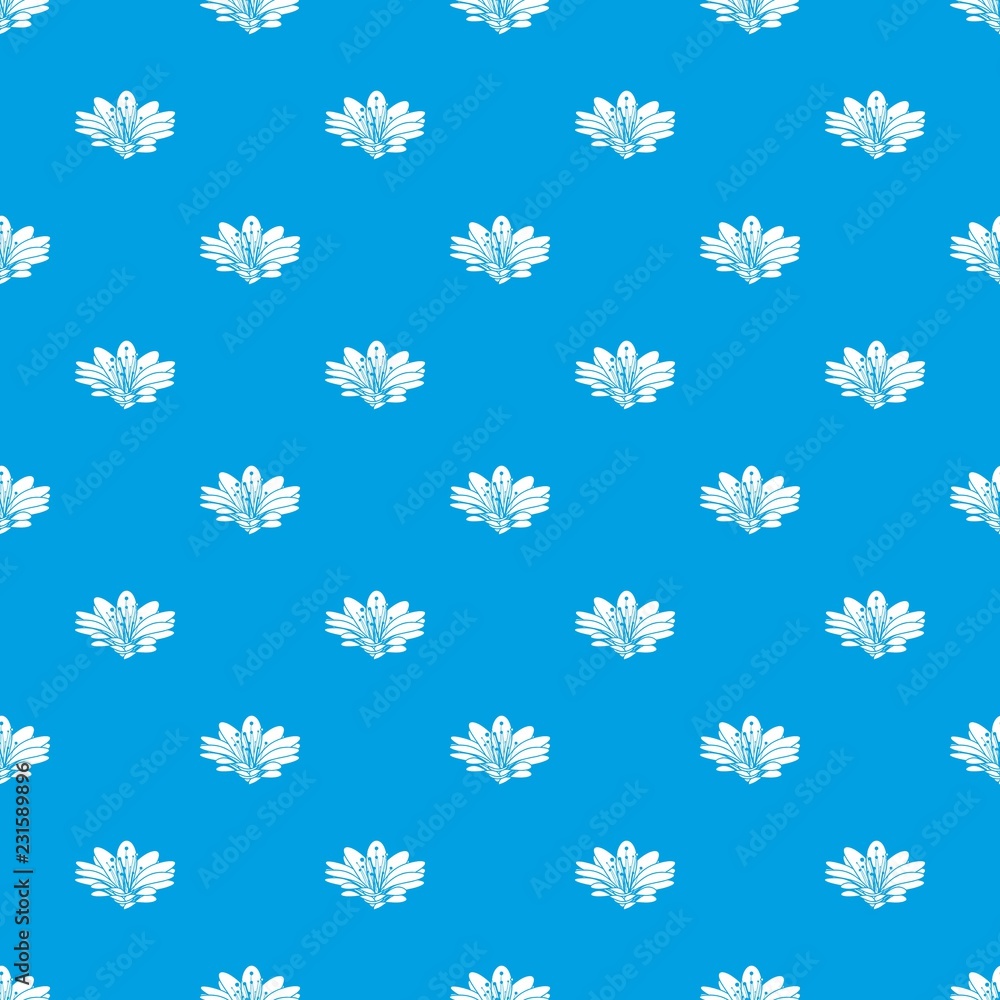 Poster flower pattern vector seamless blue repeat for any use