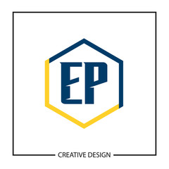 Initial Letter EP Logo Template Design Vector Illustration