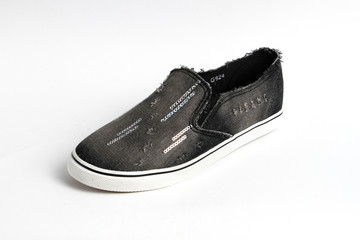 Women's shoes leather isolated on white background