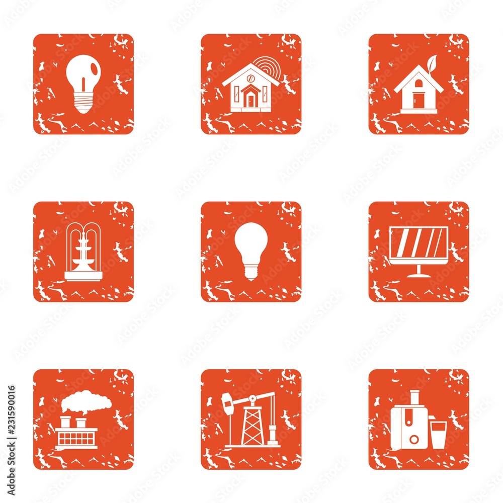 Aufkleber discharge icons set. grunge set of 9 discharge vector icons for web isolated on white background