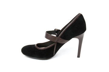 Women's toe and platform shoes isolated on white background