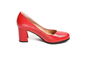 Women's toe and platform shoes isolated on white background