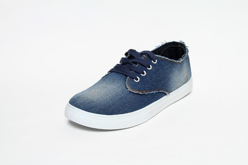 Women's shoes leather isolated on white background