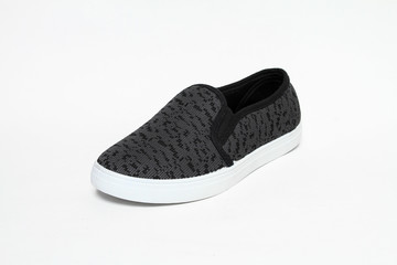 Women's shoes leather isolated on white background