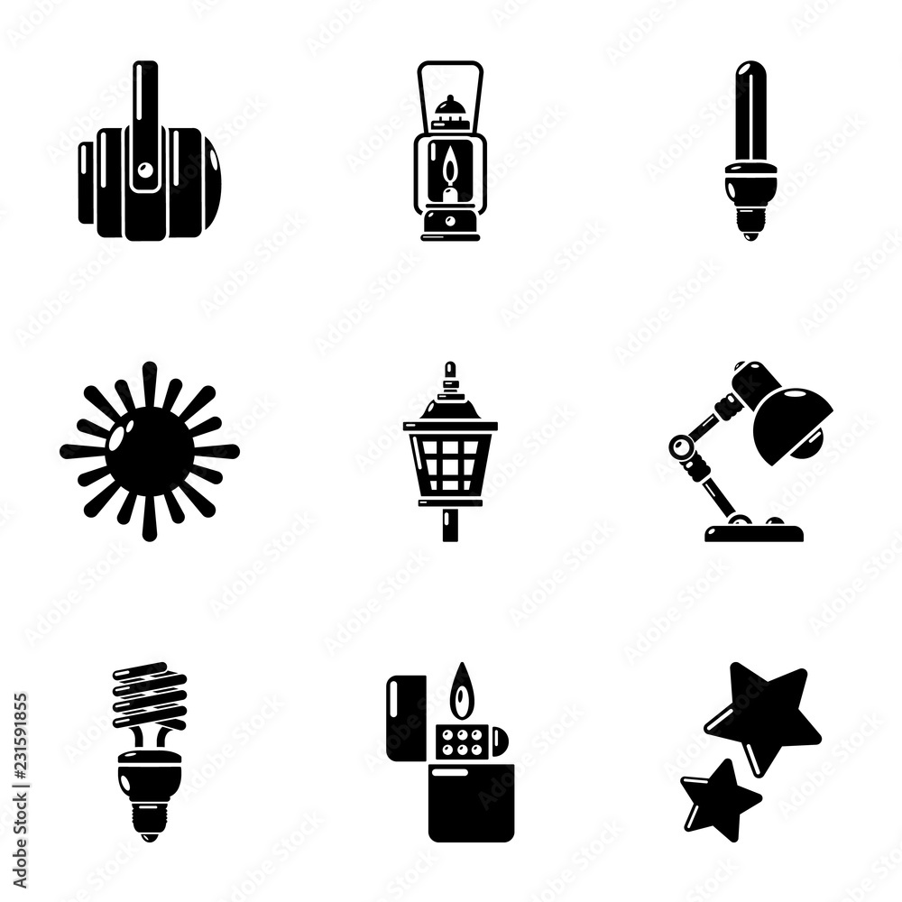 Poster splendor icons set. simple set of 9 splendor vector icons for web isolated on white background