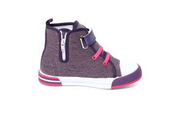 Teenager sneakers shoe isolated on white background