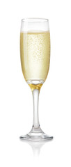 glass of champagne isolated on white background