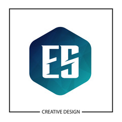 Initial Letter ES Logo Template Design Vector Illustration