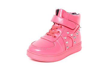 Teenager sneakers shoe isolated on white background