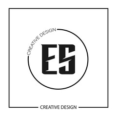 Initial Letter ES Logo Template Design Vector Illustration