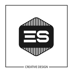 Initial Letter ES Logo Template Design Vector Illustration