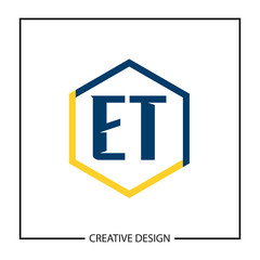 Initial Letter ET Logo Template Design Vector Illustration