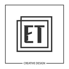 Obraz premium Initial Letter ET Logo Template Design Vector Illustration