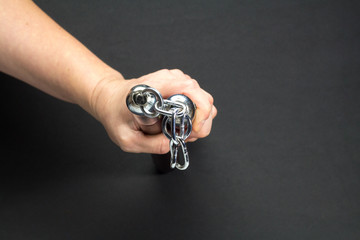 Nunchaku in black background