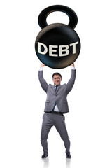 Business concept of debt and borrowing